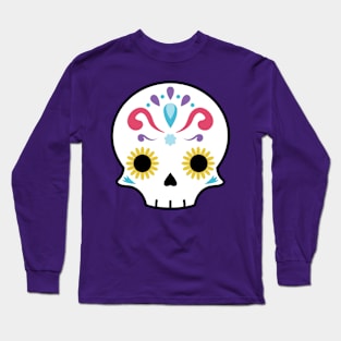 Sugar skull flower Long Sleeve T-Shirt